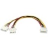 0.25m Power Adapter, LP4 Power Male to 2 x LP4 Power Female