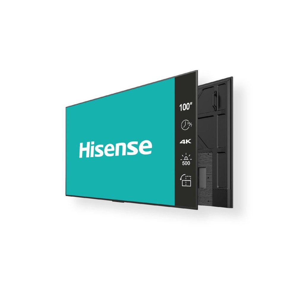 Hisense 100BM66D Signage Display 2.54 m (100") LED Wi-Fi 500 cd m² 4K Ultra HD Black 24 7