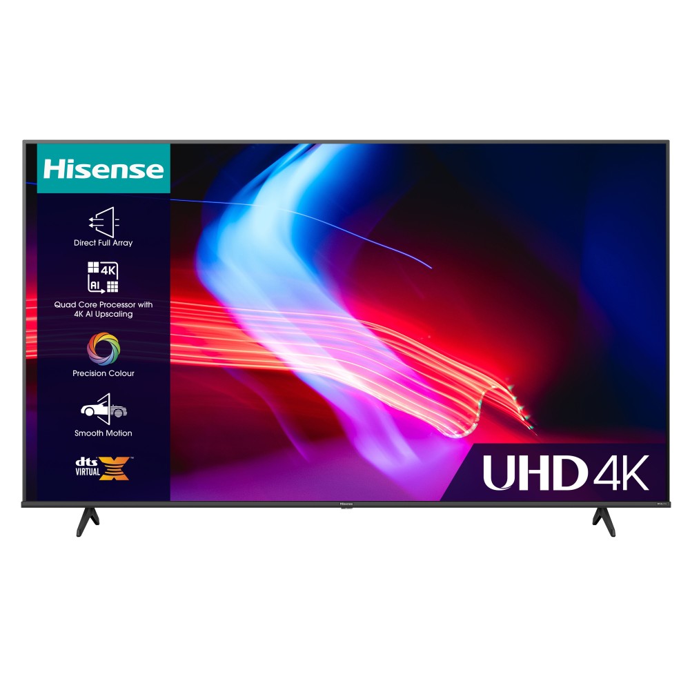 Hisense 43A6KTUK TV 109.2 cm (43") 4K Ultra HD Smart TV Wi-Fi Black 200 cd m²