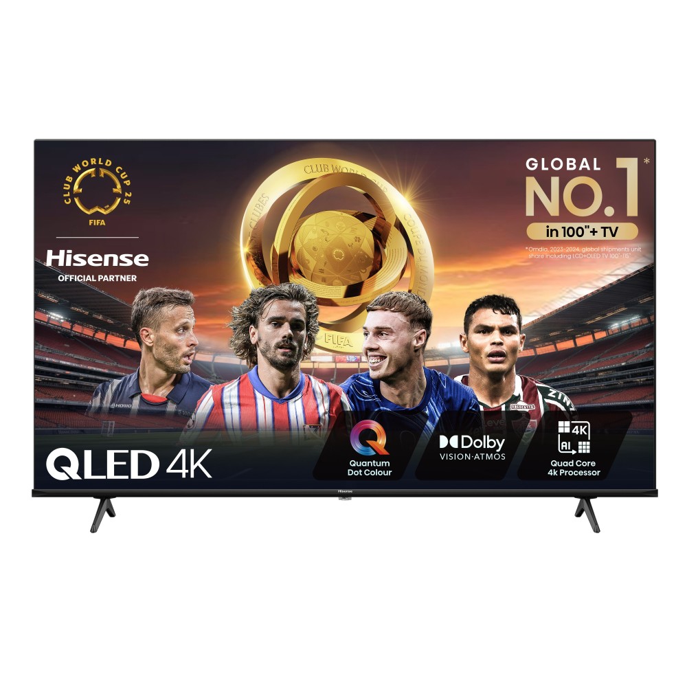 Hisense 43E7NQTUK TV 109.2 cm (43") 4K Ultra HD Smart TV Wi-Fi Black 350 cd m²