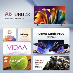 Hisense 85A6NTUK TV 2.16 m (85") 4K Ultra HD Smart TV Wi-Fi Black 400 cd m²