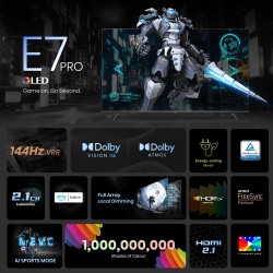Hisense 85E7NQTUK PRO TV 2.16 m (85") 4K Ultra HD Smart TV Wi-Fi Grey 400 cd m²