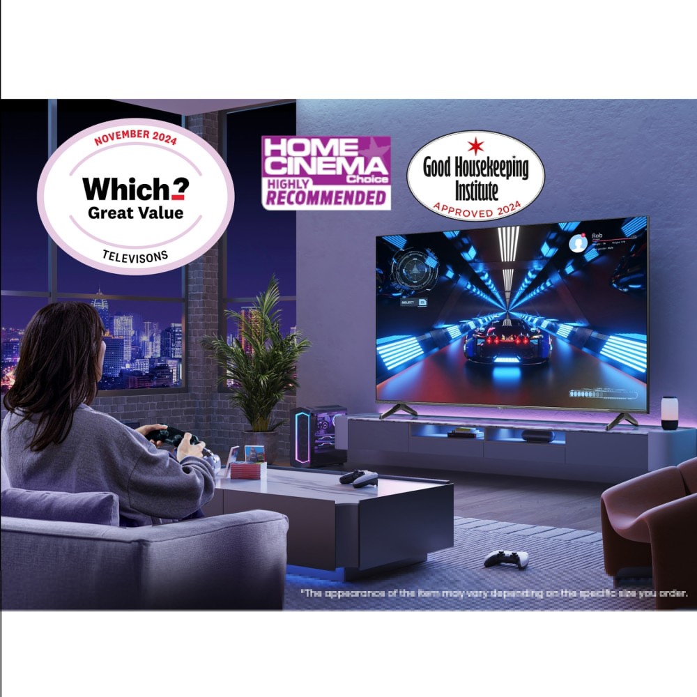 Hisense 65E7NQTUK PRO TV 165.1 cm (65") 4K Ultra HD Smart TV Wi-Fi Grey 400 cd m²