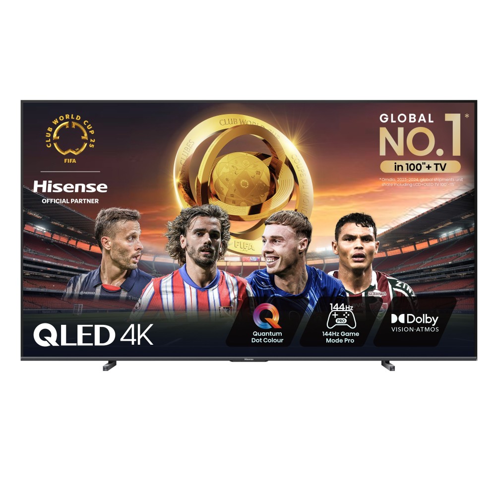 Hisense 100E7NQTUK TV 2.54 m (100") 4K Ultra HD Smart TV Wi-Fi Black 400 cd m²