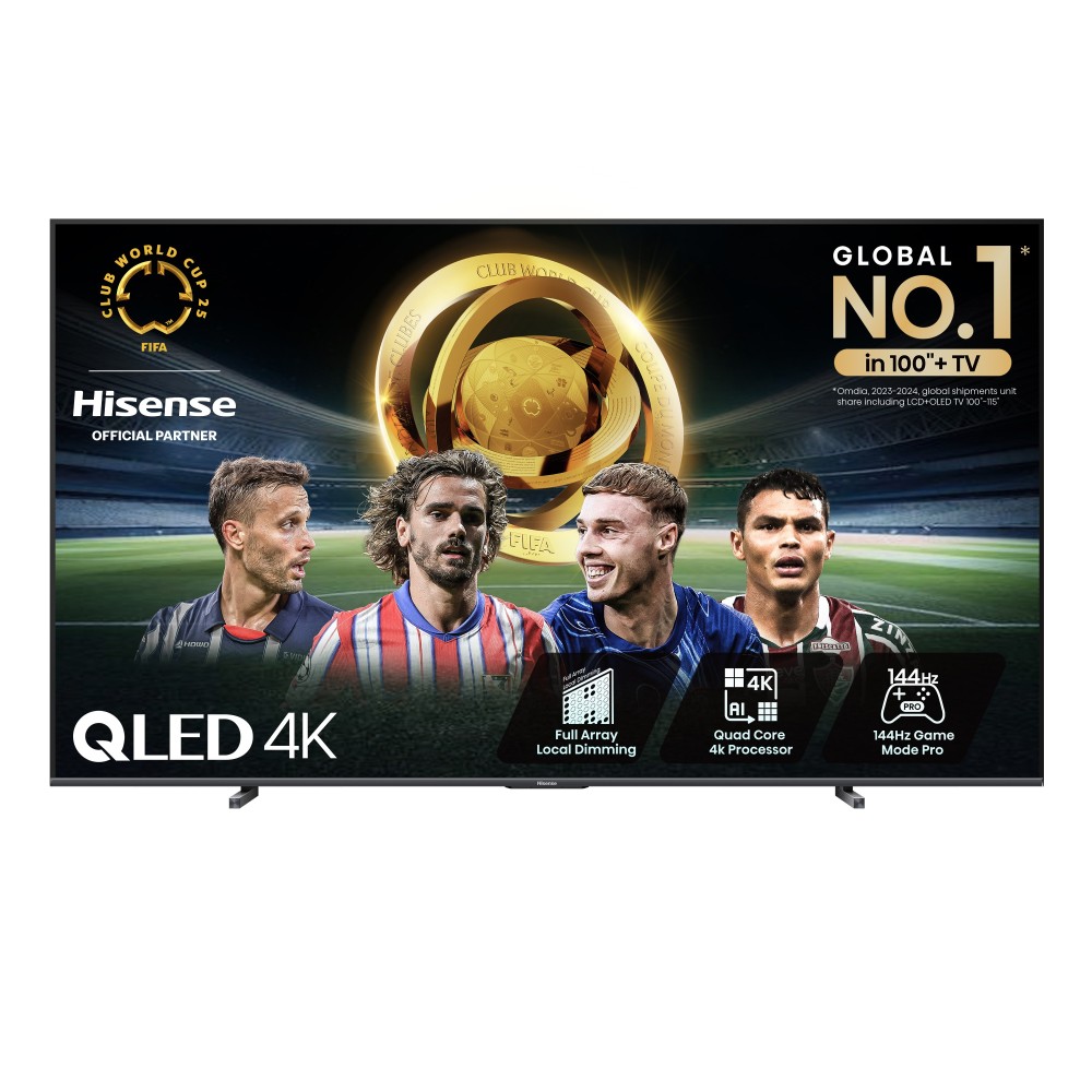 Hisense 100E7NQTUK PRO TV 2.54 m (100") 4K Ultra HD Smart TV Wi-Fi Grey 500 cd m²