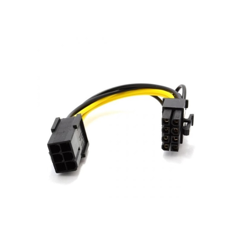 PCIe Adapter Cable - 6 Pin PCIe Female to 8 Pin PCIe Male