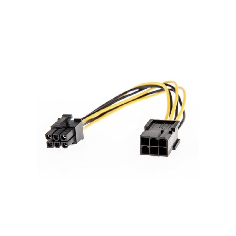 0.2m PCIe 6 Pin Female to Male Extension Cable