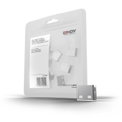 Lindy USB Port Blocker (without key) - Pack of 10, Colour Code  White