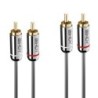 2m Dual Phono Audio Cable, Cromo Line