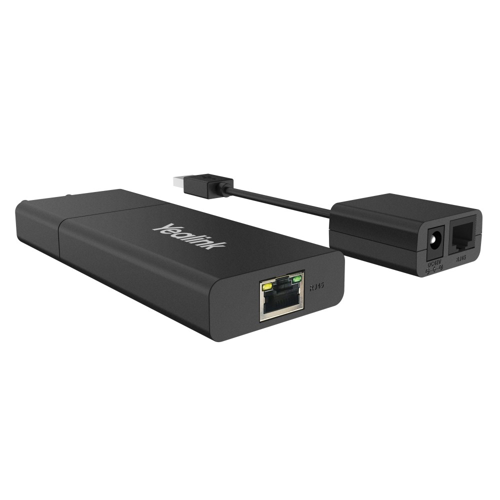 Yealink USB2CAT5E-EXT Network transmitter & receiver Black