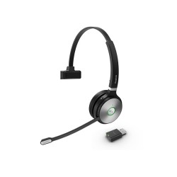 Yealink WH62 Portable Headset Wireless Head-band Calls Music Black, Grey