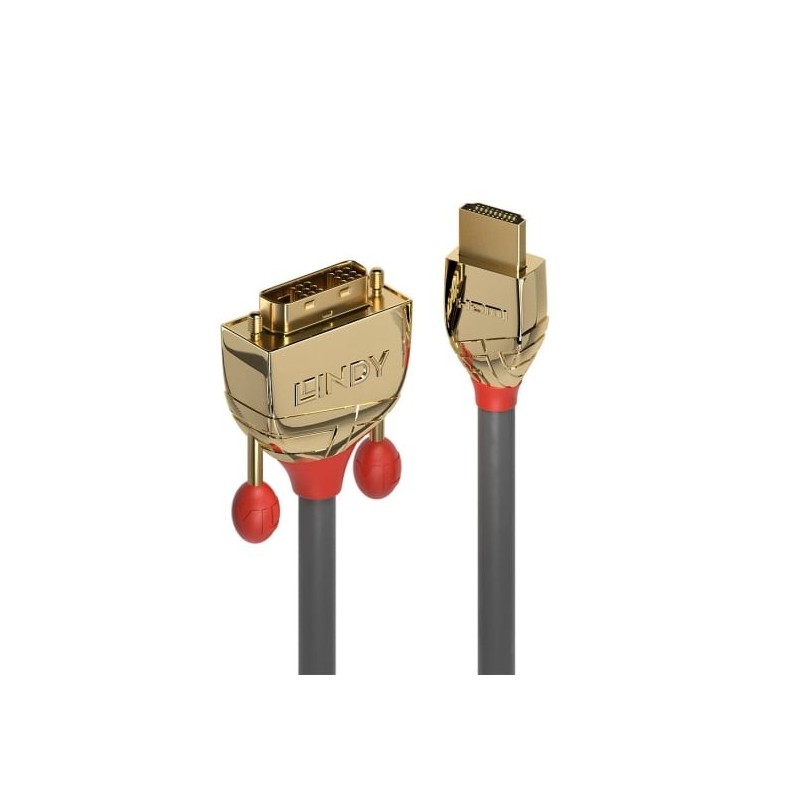 1m HDMI to DVI-D Cable, Gold Line 1m HDMI to DVI-D Cable, Gold Line