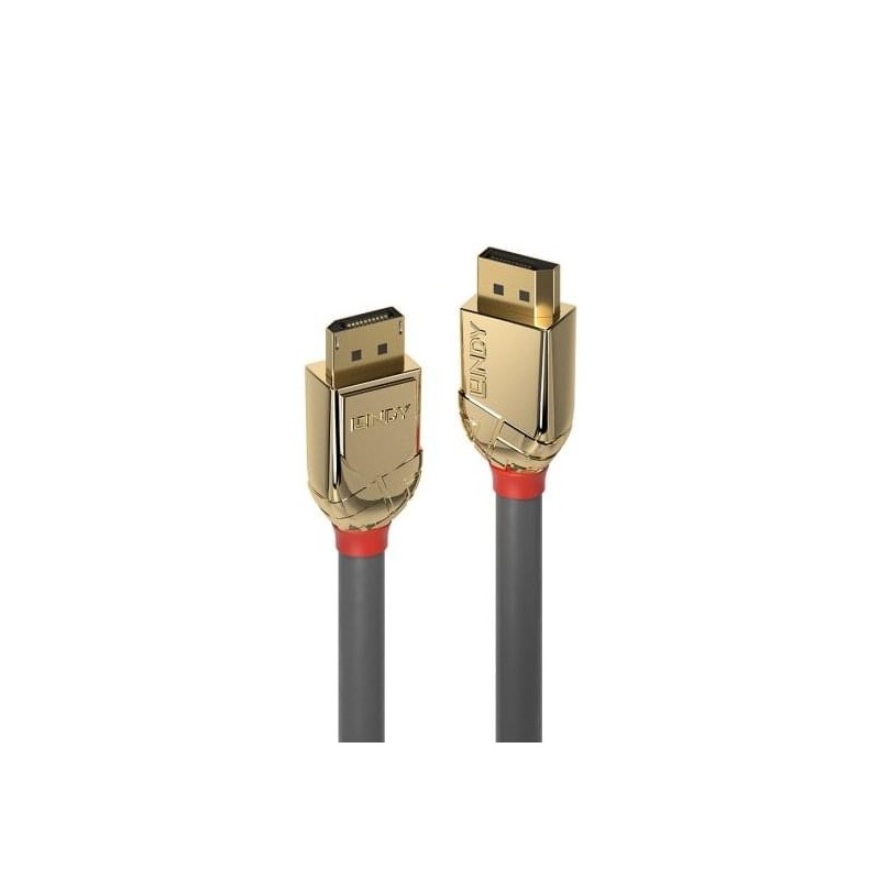 1m DisplayPort 1.4 Cable, Gold Line