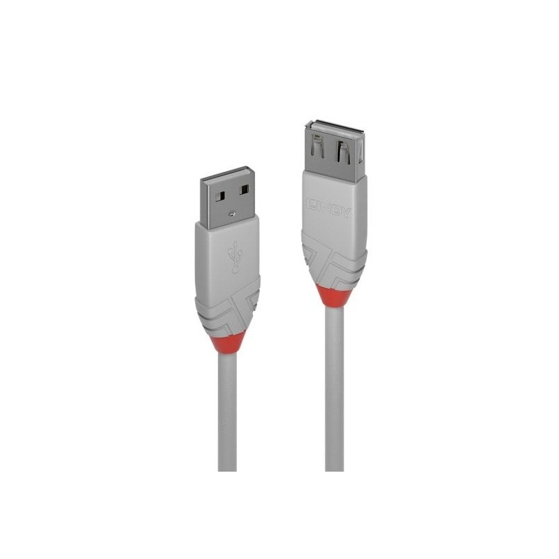 1m USB 2.0 Type A Extension Cable, Anthra Line, Grey 1m USB 2.0 Type A Extension Cable, Anthra Line, Grey