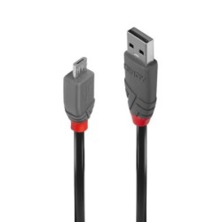 0.2m USB 2.0 Type A to Micro-B Cable, Anthra Line