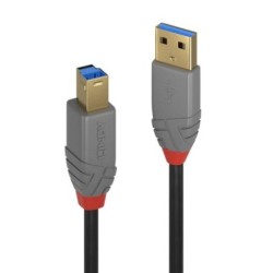 3m USB 3.2 Type A to B Cable, 5Gbps, Anthra Line