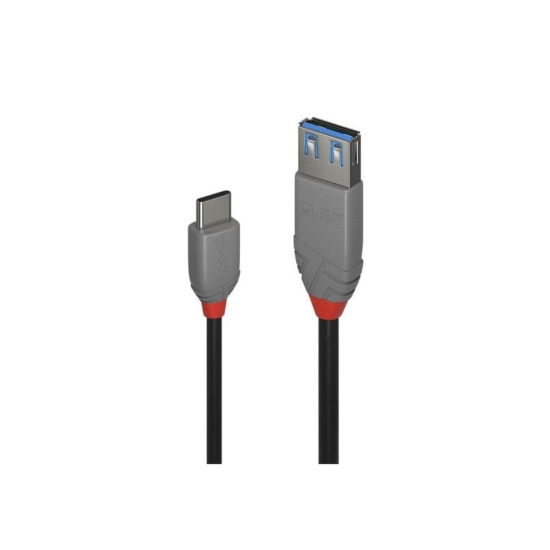 0.15m USB 3.2 Type C to A Adapter Cable, 10Gbps, Anthra Line 0.15m USB 3.2 Type C to A Adapter Cable, 10Gbps, Anthra Line