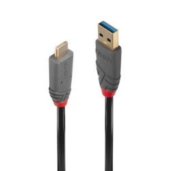 1m USB 3.2 Type A to C Cable, 10Gbps, Anthra Line