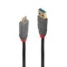 2m USB 3.2 Type A to C Cable, 10Gbps, Anthra Line