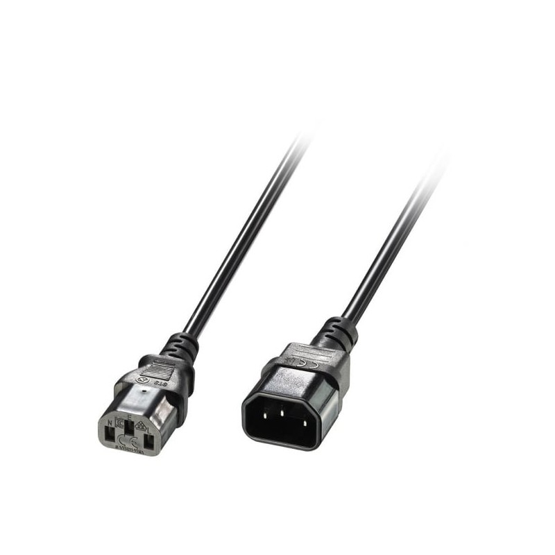 1m IEC Extension Cable, Black