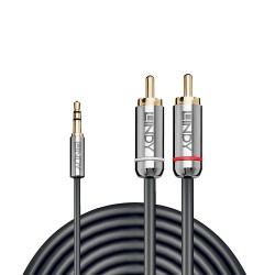 Lindy 2m 3.5mm to Phono Audio Cable, Cromo Line