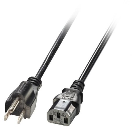 2m US 3 Pin to C13 Mains Cable