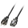 2m US 3 Pin to C13 Mains Cable