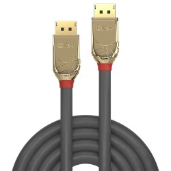 Lindy 1m DisplayPort 1.4 Cable, Gold Line