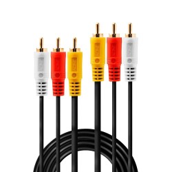 Lindy 15m Premium AV 3xPhono to 3xPhono Cable