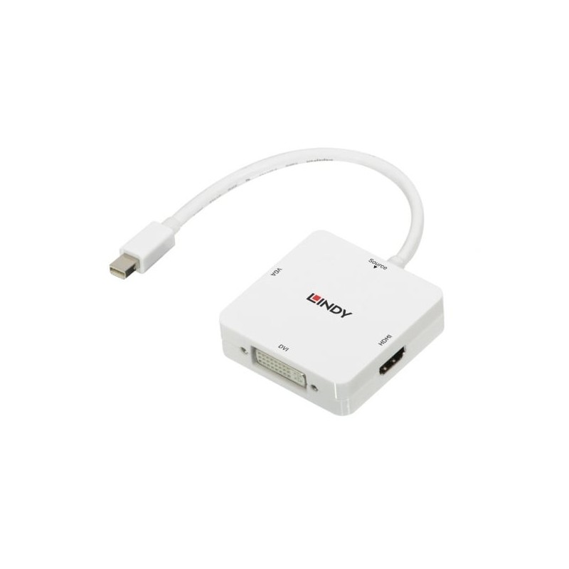 Mini DisplayPort 1.2 to HDMI 18G, DVI and VGA Active Converter