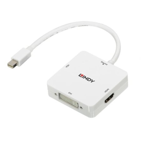 Mini DisplayPort 1.2 to HDMI 18G, DVI and VGA Active Converter
