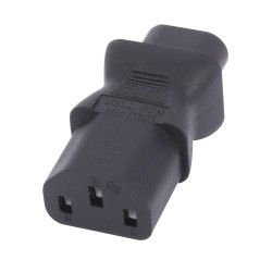 Lindy IEC C8 Figure 8 Socket to IEC C13 3 Pin Plug Adapter