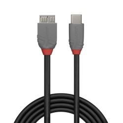 Lindy 1m USB 3.2 Type C to Micro-B Cable, Anthra Line