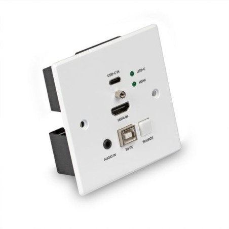 150m Cat.6 HDMI 4K60 and Type C HDBaseT UK Wall Plate KVM Extender, Transmitter