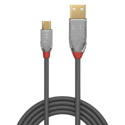 Lindy 3m USB 2.0 Type A to Micro-B Cable, Cromo Line