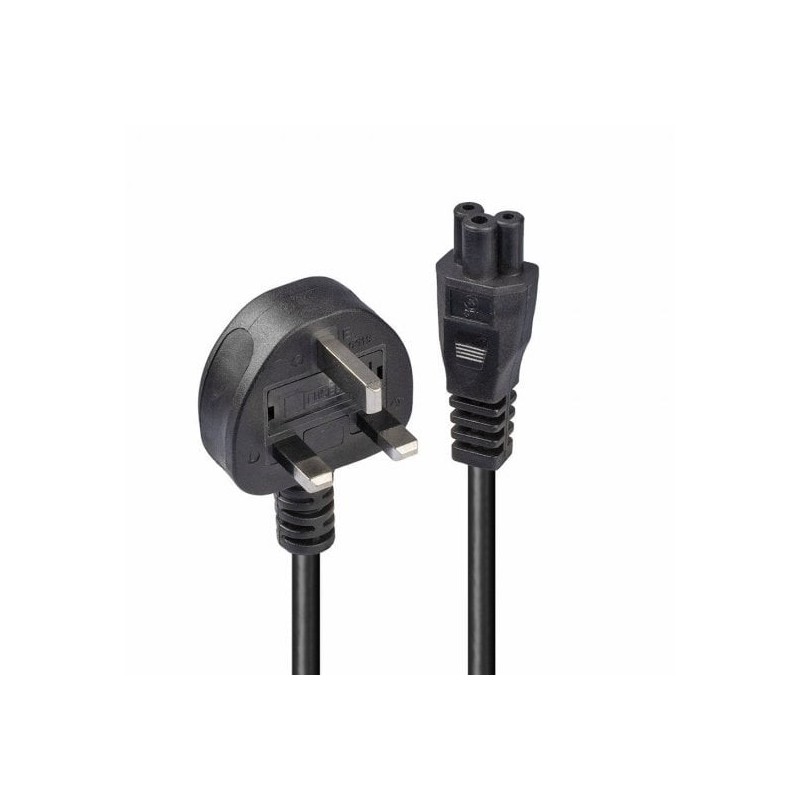 2m UK 3 Pin to C5 Mains Cable, lead free 2m UK 3 Pin to C5 Mains Cable, lead free