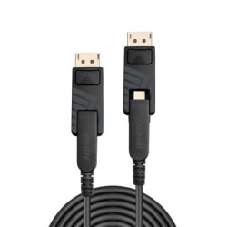 50m Fibre Optic Hybrid Mini DisplayPort 1.4 Cable with Detachable DP Connectors