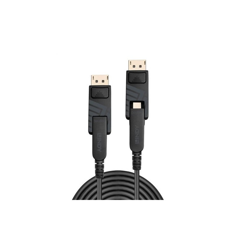 50m Fibre Optic Hybrid Mini DisplayPort 1.4 Cable with Detachable DP Connectors 50m Fibre Optic Hybrid Mini DisplayPort 1.4 Cable with Detachable DP Connectors