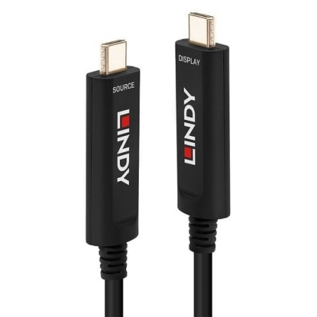 15m USB Type C Fibre Optic Hybrid Cable, Audio / Video Only