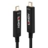 15m USB Type C Fibre Optic Hybrid Cable, Audio / Video Only