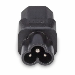 Lindy IEC C6 Cloverleaf Socket To IEC C13 3 Pin Plug Adapter