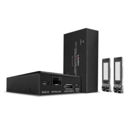 300m Fibre Optic DisplayPort 1.2 and USB KVM Extender