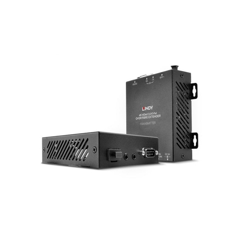 300m Fibre Optic HDMI 4K60 and USB KVM Extender