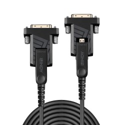 Lindy 70m Fibre Optic Hybrid Micro-HDMI 18G Cable with Detachable HDMI and DVI Connectors