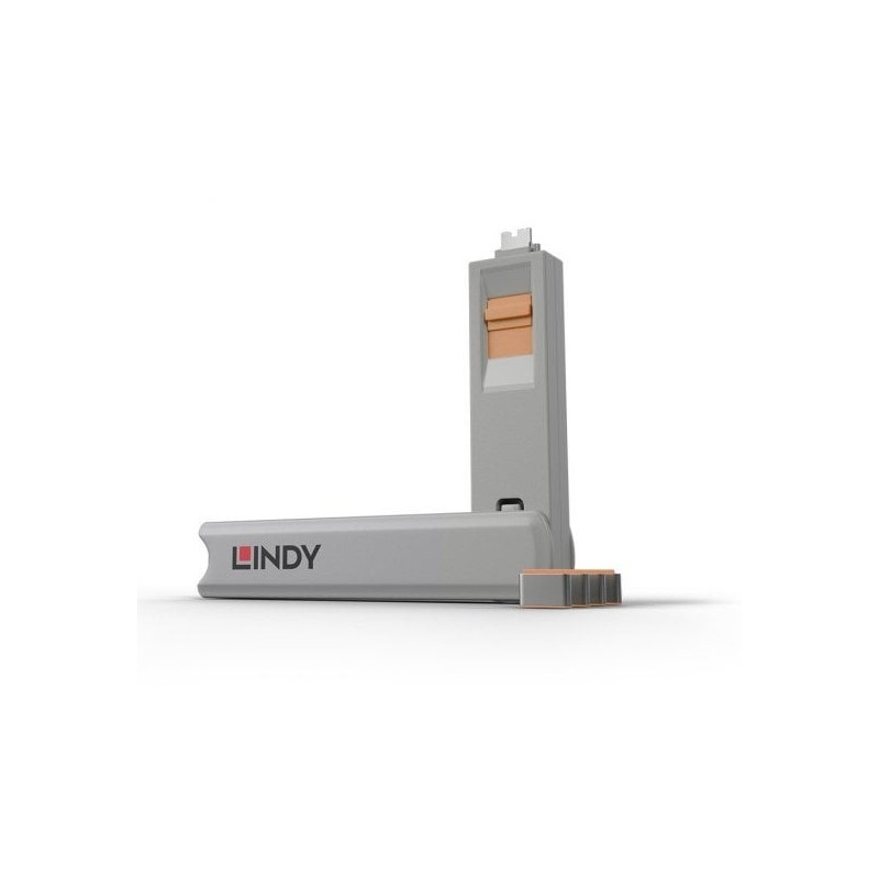 USB-C Port Blocker – ORANGE (Key + 4 Locks Included)