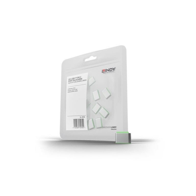 Pack of 10 USB-C Locks– GREEN (Key Not Included)