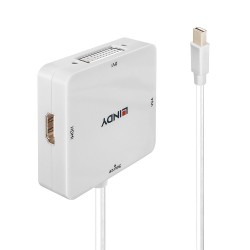 Lindy Mini DisplayPort 1.2 to HDMI 18G, DVI and VGA Active Converter
