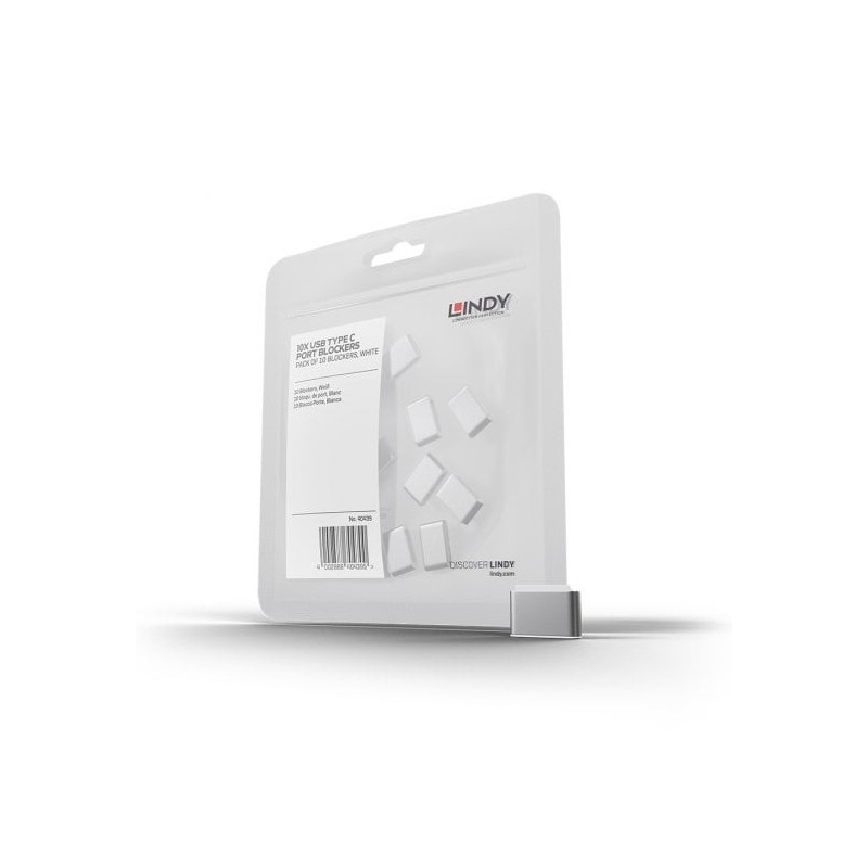 Pack of 10 USB-C Locks – WHITE (Key Not Included)