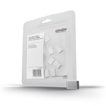 Pack of 10 USB-C Locks – WHITE (Key Not Included)