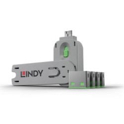 USB-A Port Blocker – GREEN (Key + 4 Locks Included)